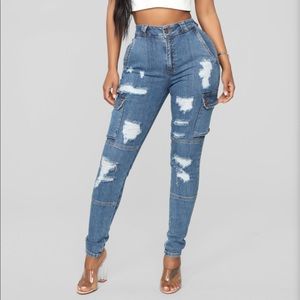 Fashion nova cargo jeans